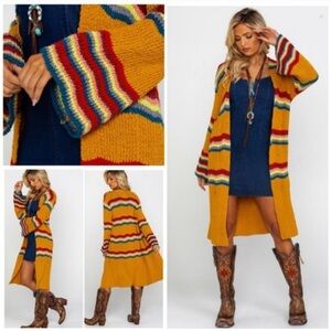 Free People Winding Road Long Sweater in Excellent Condotion